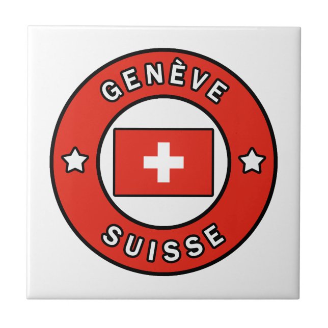 Genève Suisse Ceramic Tile (Front)