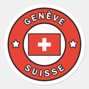 Genève Suisse Classic Round Sticker