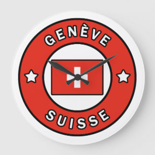 Genève Suisse Large Clock