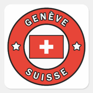 Genève Suisse Square Sticker