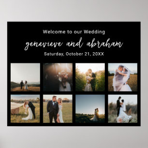 Genevieve Black Photo Modern Wedding Poster