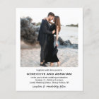 Genevieve Black White Photo Modern Wedding Invite