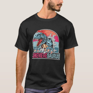 Genevieve Saurus Funny Personalised Dinosaur T Rex T-Shirt
