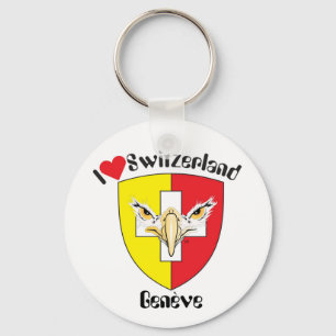 Genf, Genève, Ginevra, Genevra Schlüsselanhänger Key Ring