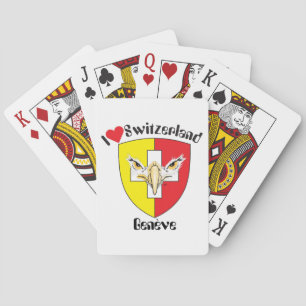 Genf, Genève, Ginevra, Genevra Spielkarten Playing Cards