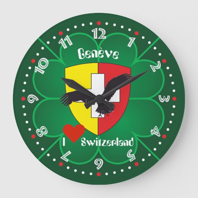 Genf / Genève Schweiz Suisse Svizzera Uhr Large Clock (Front)