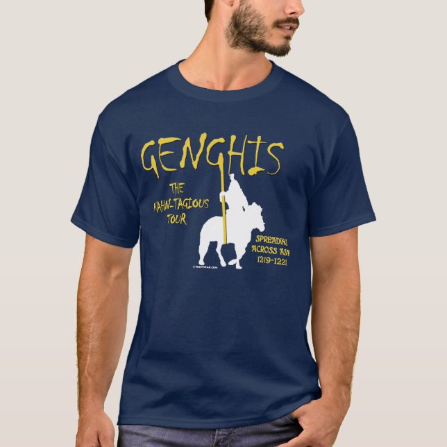 Genghis 'Kahn-tagious' Tour (Men's Dark) T-Shirt (Front)