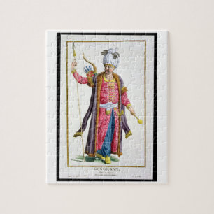 Genghis Khan (c.1162-1227) from 'Receuil des Estam Jigsaw Puzzle
