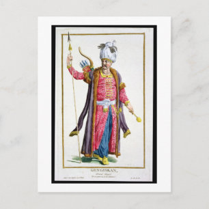 Genghis Khan (c.1162-1227) from 'Receuil des Estam Postcard