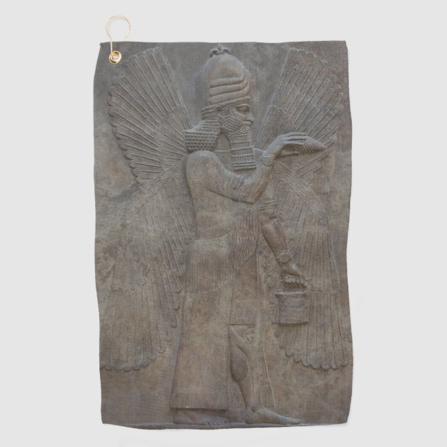 Genie Benisseur of Assyria an Mesopotamian god Golf Towel (Front)