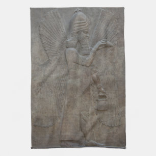 Genie Benisseur of Assyria an Mesopotamian god Tea Towel