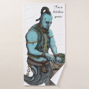 Genie Chef Cooking Magic Fantasy Art Bath Towels