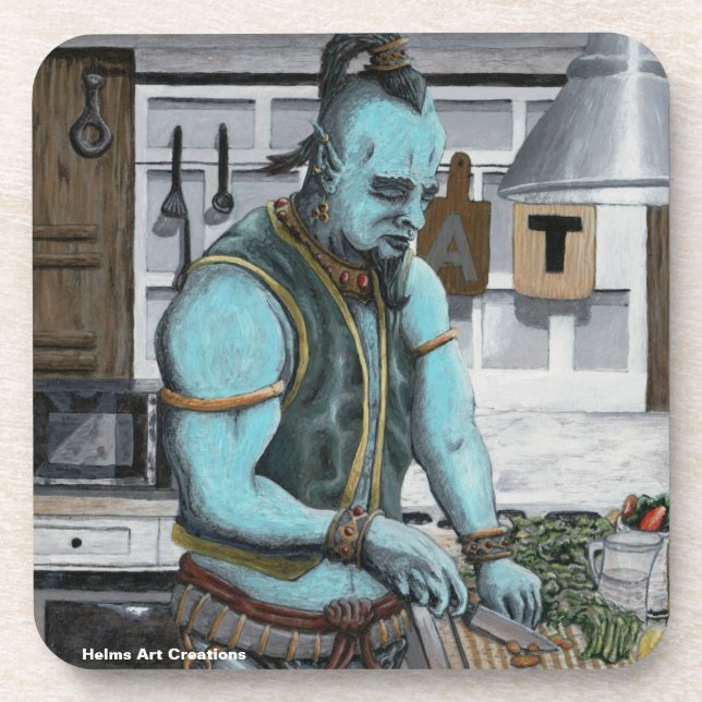 Genie Cooking Kitchen Magic Plastic Coasters (Front)