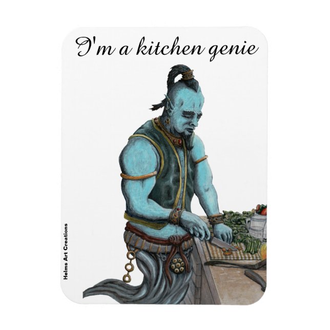 Genie Cooking Kitchen Magic Refigerator Magnet (Vertical)