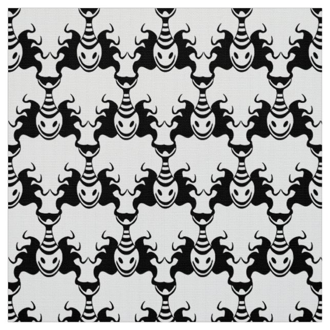 Genie Ghost Coming Out of Lamp Seamless Pattern Fabric (Swatch)