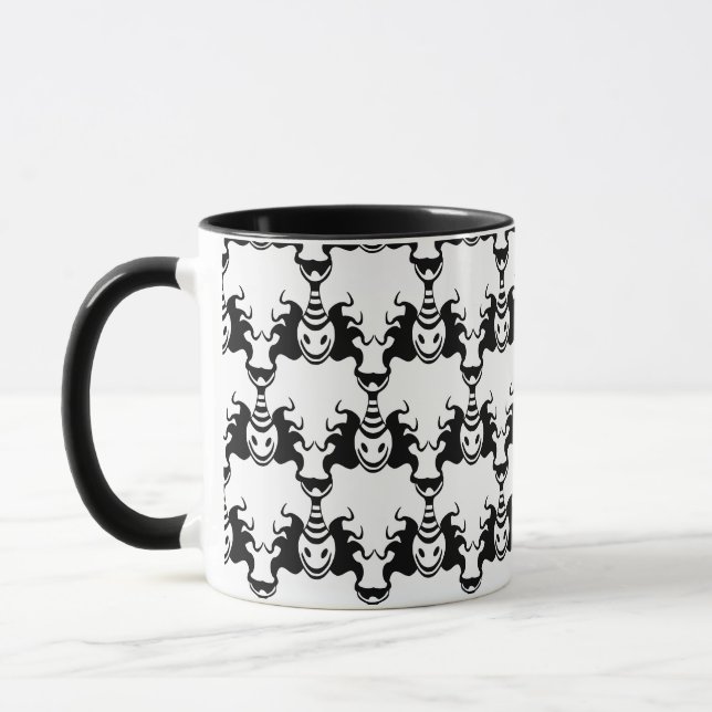 Genie Ghost Coming Out of Lamp Seamless Pattern Mug (Left)