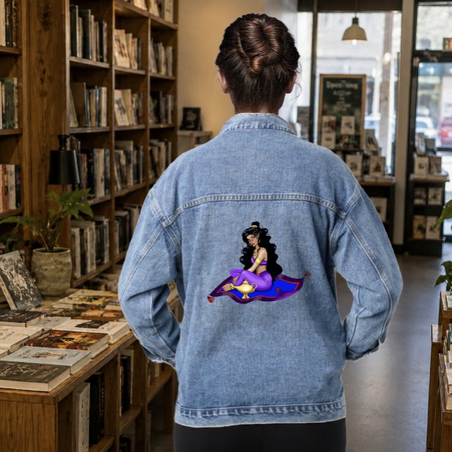 Genie Magic Carpet Lamp Blue Sky Denim Jacket (Creator Uploaded)