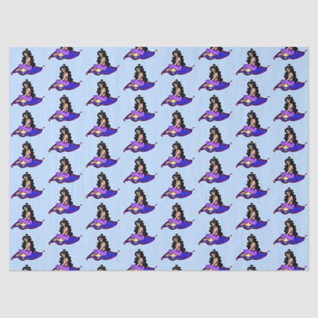 Genie Magic Carpet Lamp Blue Sky Tissue Paper (Front)