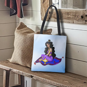 Genie Magic Carpet Lamp Blue Sky Tote Bag