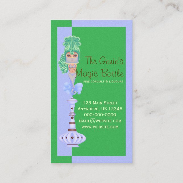 Genie On a Bottle Business Card (Front)