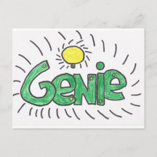 Genie produckt postcard