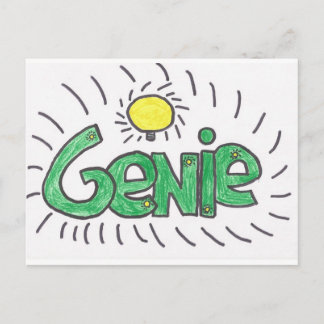 Genie produckt postcard