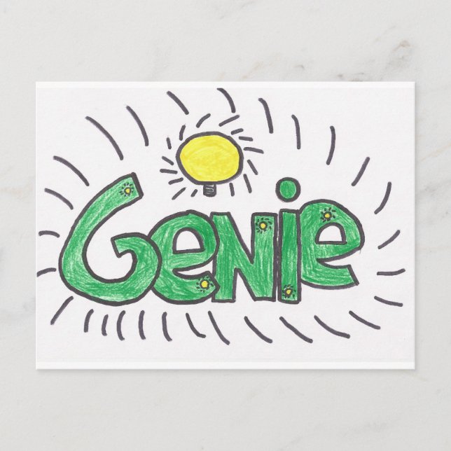 Genie produckt postcard (Front)