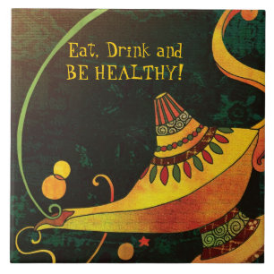 Genie's Magic Lamp Fantasy Domestic Goddess Trivet