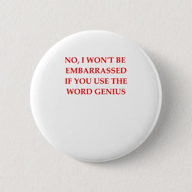 GENIUS 6 CM ROUND BADGE (Front)