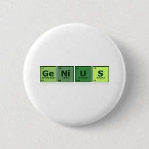 Genius 6 Cm Round Badge