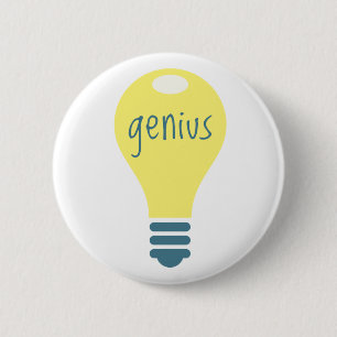 Genius 6 Cm Round Badge