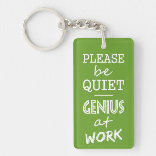 Genius at Work custom monogram & colour key chain