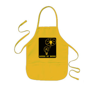 Genius at work kids apron