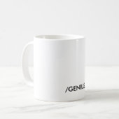 "GENIUS" COFFEE MUG (Front Left)