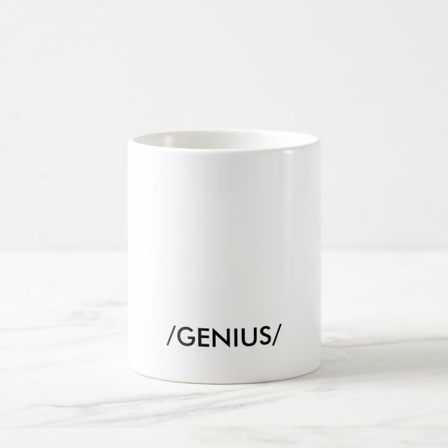 "GENIUS" COFFEE MUG (Center)