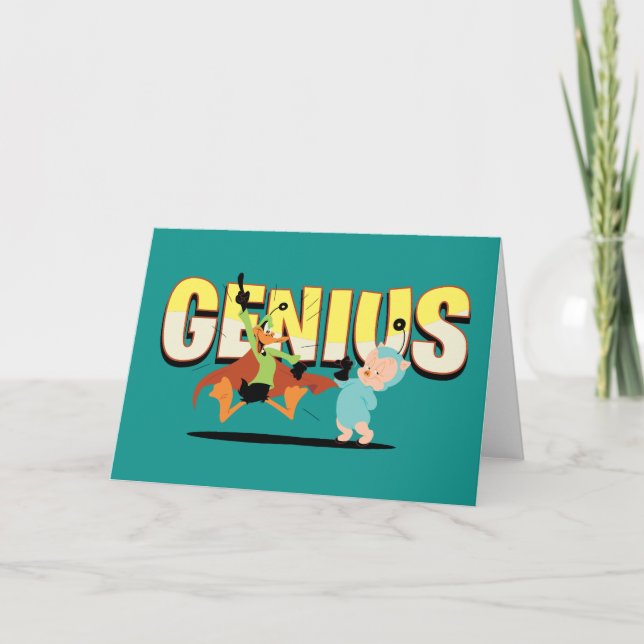 "Genius" Duck Dodgers & Eager, Young Space Cadet Card (Front)