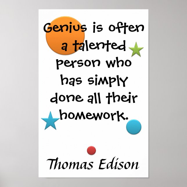Genius = Homework Poster (Front)