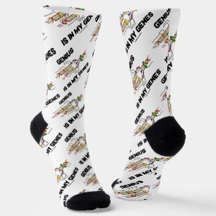 Genius Is In My Genes DNA Replication Humor Socks