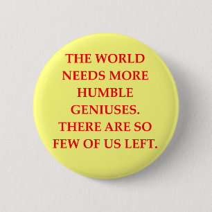 genius joke 6 cm round badge