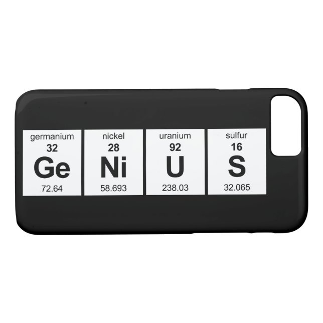 GeNiUS Periodic Table Case-Mate iPhone Case (Back (Horizontal))