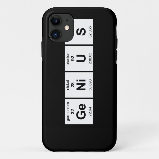 GeNiUS Periodic Table Case-Mate iPhone Case (Back)