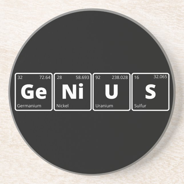 Genius - Periodic Table Coaster (Front)