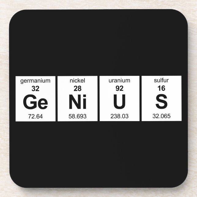 GeNiUS Periodic Table Coaster (Front)