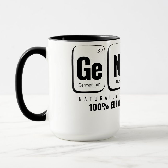 GENiUS Periodic Table - Funny Science Design Mug (Left)