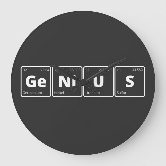Genius - Periodic Table Large Clock (Front)