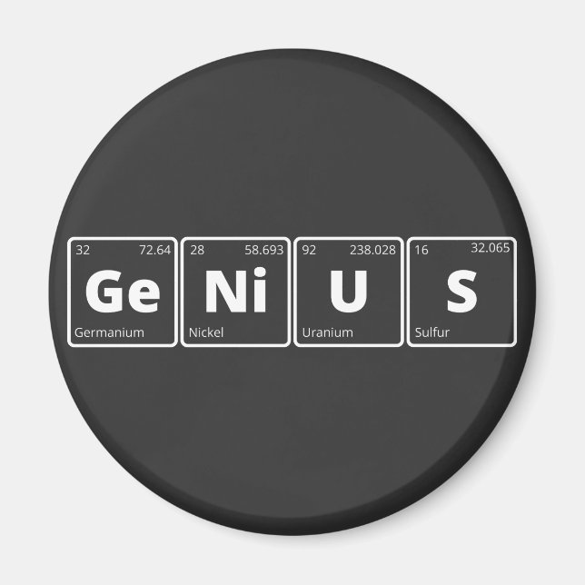 Genius - Periodic Table Magnet (Front)