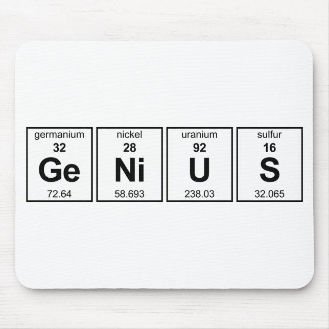 GeNiUS Periodic Table Mouse Pad (Front)