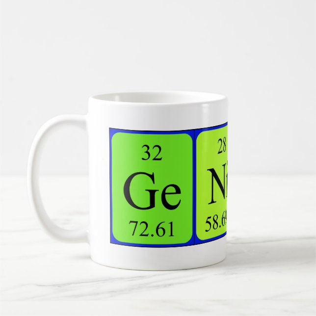 Genius periodic table mug (Left)