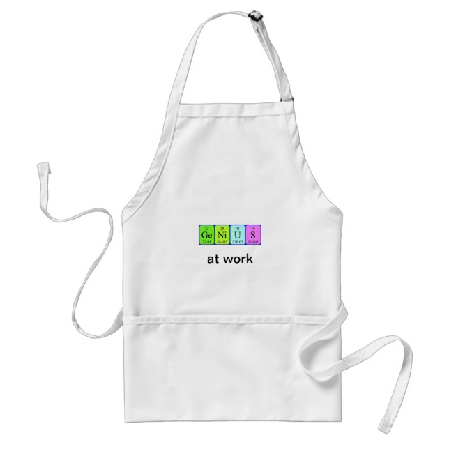 Genius periodic table name apron (Front)