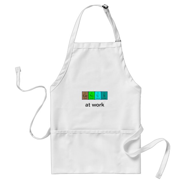 Genius periodic table name apron (Front)